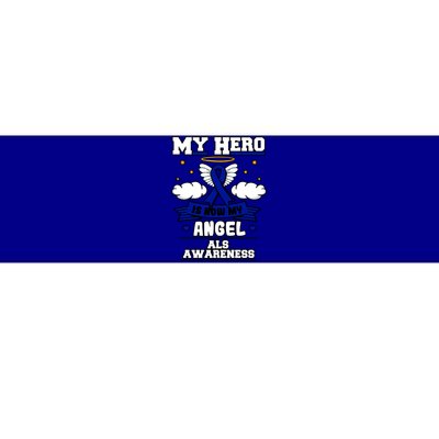 My Hero Is Now My Angel Als Neurodegenerative Disorder Blue Great Gift Bumper Sticker