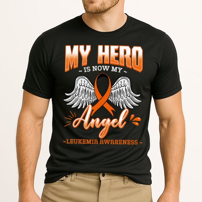 My Hero Is Now My Angel Leukemia Bone Marrow Hematologists Cooling Performance Crew T-Shirt