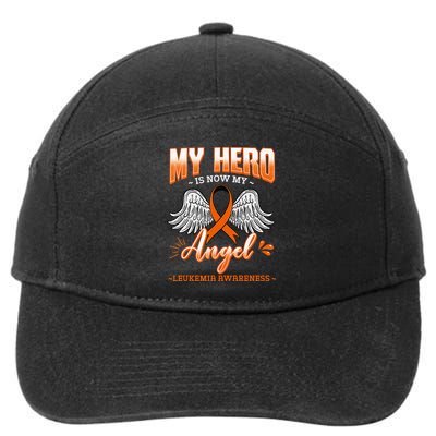 My Hero Is Now My Angel Leukemia Bone Marrow Hematologists 7-Panel Snapback Hat