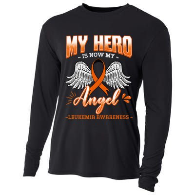 My Hero Is Now My Angel Leukemia Bone Marrow Hematologists Cooling Performance Long Sleeve Crew
