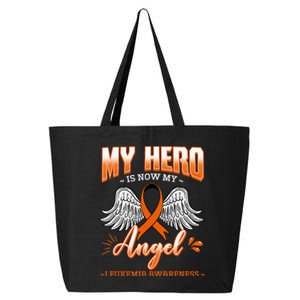 My Hero Is Now My Angel Leukemia Bone Marrow Hematologists 25L Jumbo Tote