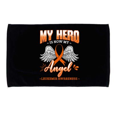 My Hero Is Now My Angel Leukemia Bone Marrow Hematologists Microfiber Hand Towel