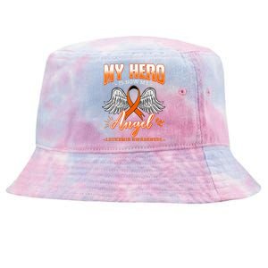 My Hero Is Now My Angel Leukemia Bone Marrow Hematologists Tie-Dyed Bucket Hat