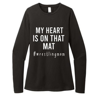 My Heart Is On That Mat Wrestling Mom Womens CVC Long Sleeve Shirt