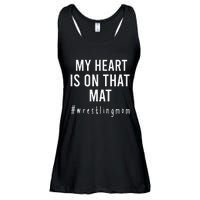 My Heart Is On That Mat Wrestling Mom Ladies Essential Flowy Tank