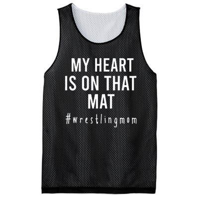 My Heart Is On That Mat Wrestling Mom Mesh Reversible Basketball Jersey Tank