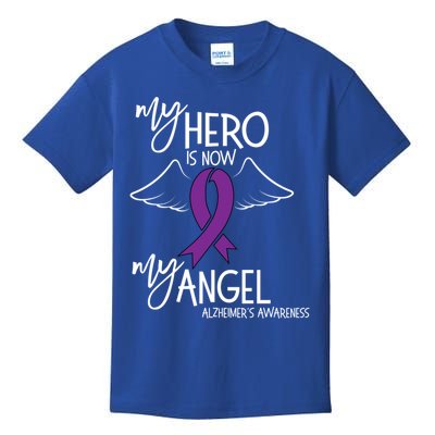 My Hero Is Now My Angel Alzheimers Awareness Gift Kids T-Shirt