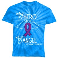 My Hero Is Now My Angel Alzheimers Awareness Gift Kids Tie-Dye T-Shirt