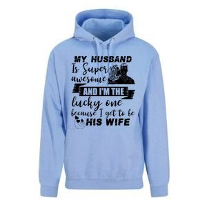 My Husband Is Super Awesome I Get To Be His Wife Cute Gift Unisex Surf Hoodie