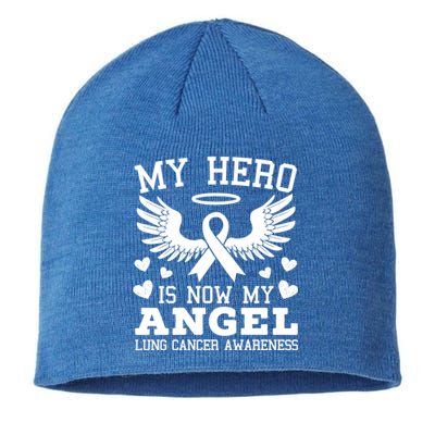 My Hero Is Now My Angel Lung Cancer Awareness Supporter Meaningful Gift Sustainable Beanie