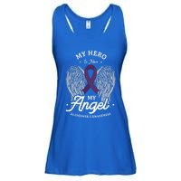 My Hero Is Now My Angel Alzheimer's Awareness Alzheimer Great Gift Ladies Essential Flowy Tank