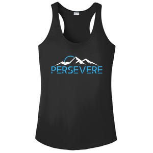 Mountains Hiking Inspiration Persevere Ladies PosiCharge Competitor Racerback Tank