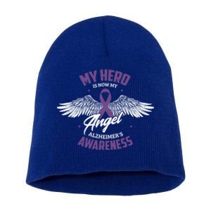 My Hero Is Now My Angel Alzheimer's Awareness Alzheimer Cute Gift Short Acrylic Beanie