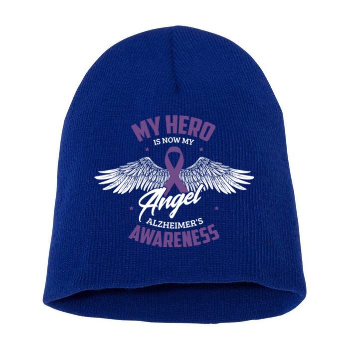 My Hero Is Now My Angel Alzheimer's Awareness Alzheimer Cute Gift Short Acrylic Beanie