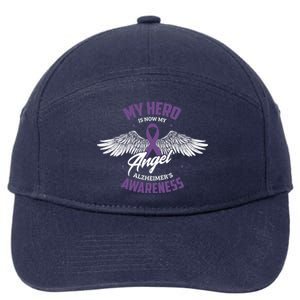 My Hero Is Now My Angel Alzheimer's Awareness Alzheimer Cute Gift 7-Panel Snapback Hat