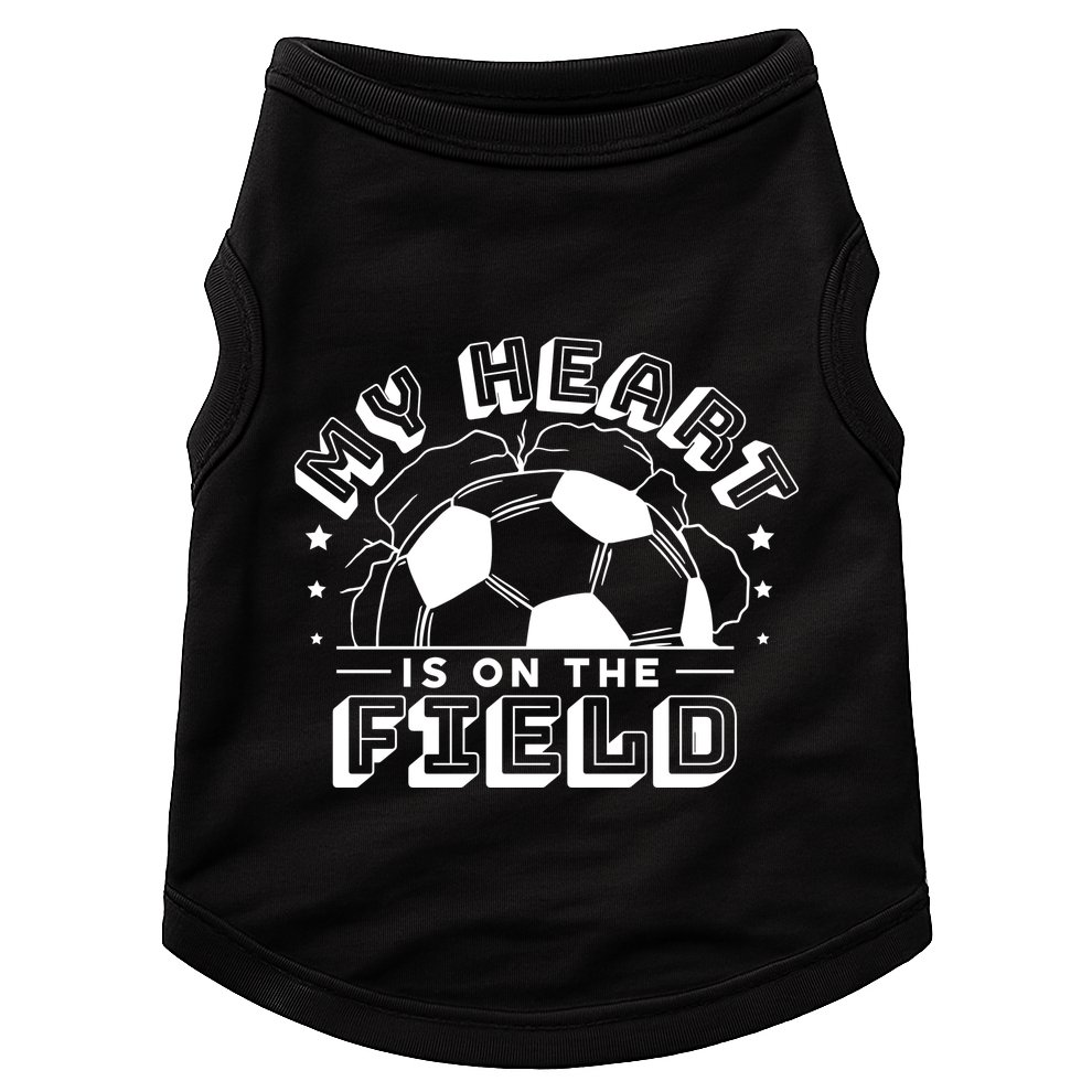 My Heart Is On The Field Soccer Doggie Tank