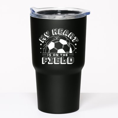 My Heart Is On The Field Soccer Tumbler