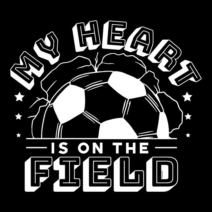 My Heart Is On The Field Soccer Youth Performance Sprint T-Shirt