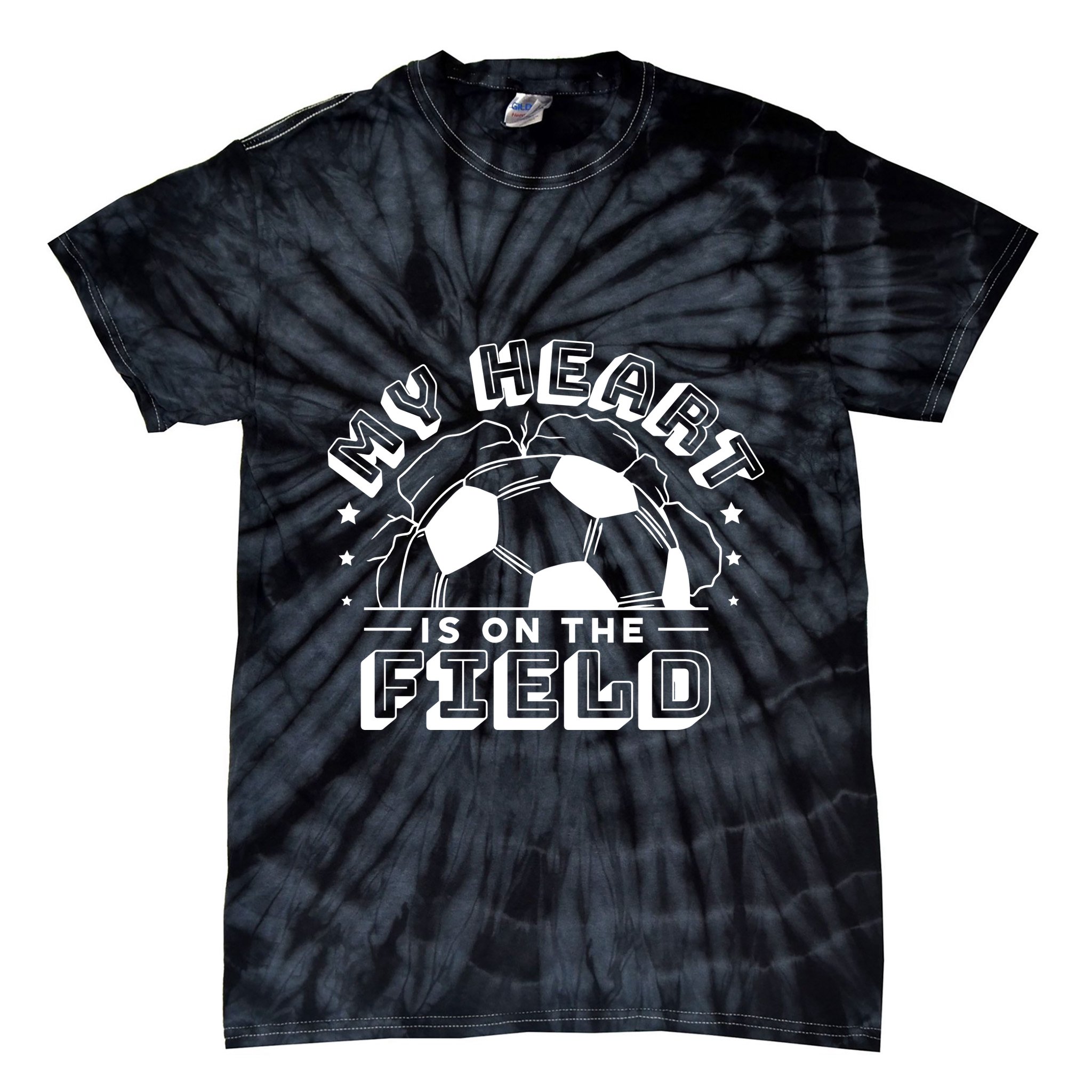 My Heart Is On The Field Soccer Tie-Dye T-Shirt