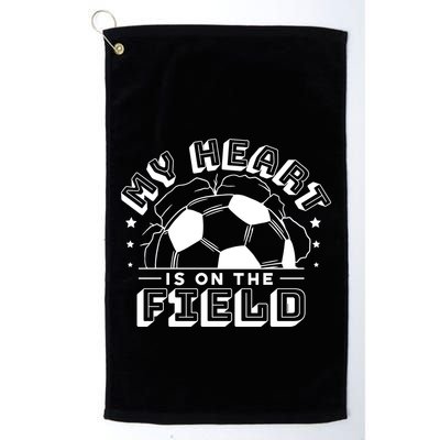 My Heart Is On The Field Soccer Golf Towel