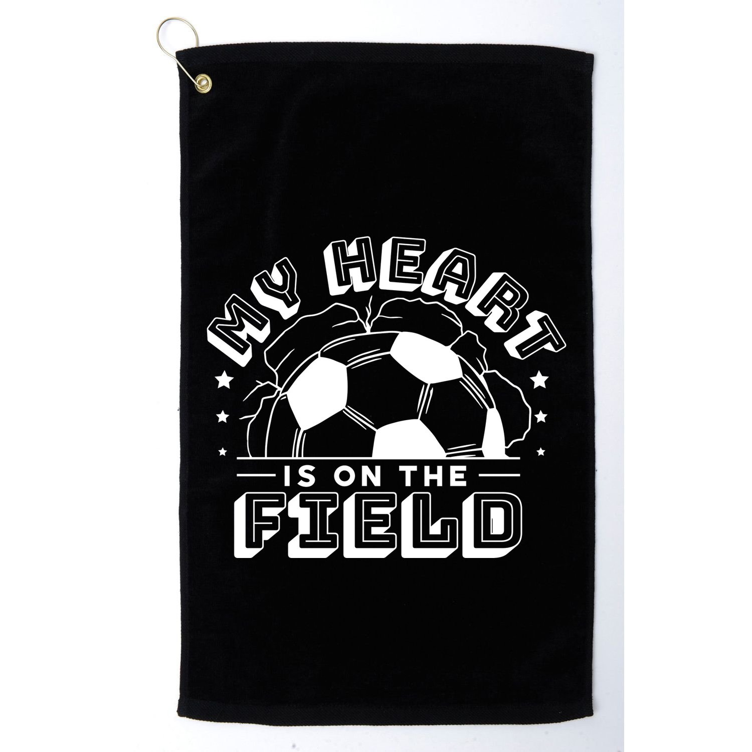 My Heart Is On The Field Soccer Golf Towel