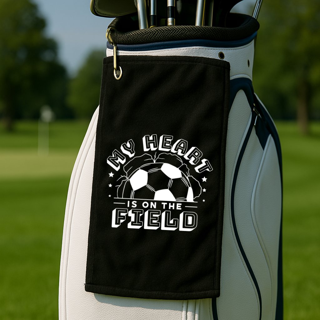 My Heart Is On The Field Soccer Golf Towel