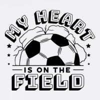 My Heart Is On The Field Soccer Garment-Dyed Sweatshirt