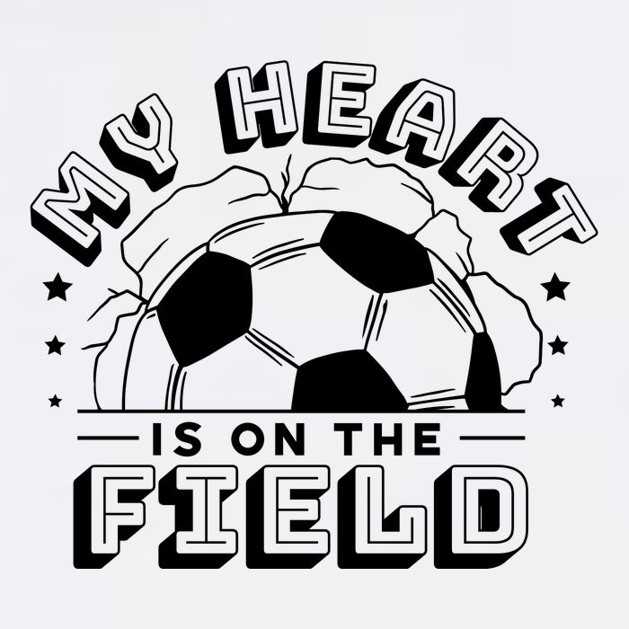 My Heart Is On The Field Soccer Garment-Dyed Sweatshirt