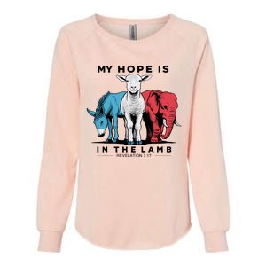 My Hope Is In The Lamb Womens California Wash Sweatshirt