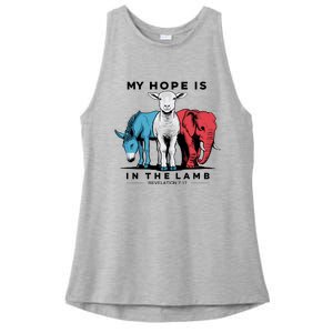 My Hope Is In The Lamb Ladies PosiCharge Tri-Blend Wicking Tank