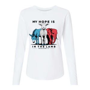 My Hope Is In The Lamb Womens Cotton Relaxed Long Sleeve T-Shirt