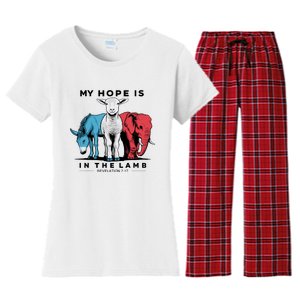 My Hope Is In The Lamb Women's Flannel Pajama Set