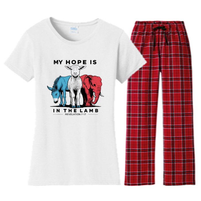 My Hope Is In The Lamb Women's Flannel Pajama Set