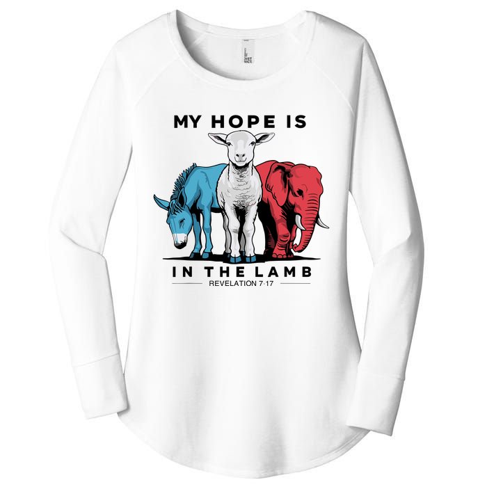 My Hope Is In The Lamb Women's Perfect Tri Tunic Long Sleeve Shirt