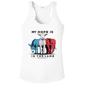 My Hope Is In The Lamb Ladies PosiCharge Competitor Racerback Tank