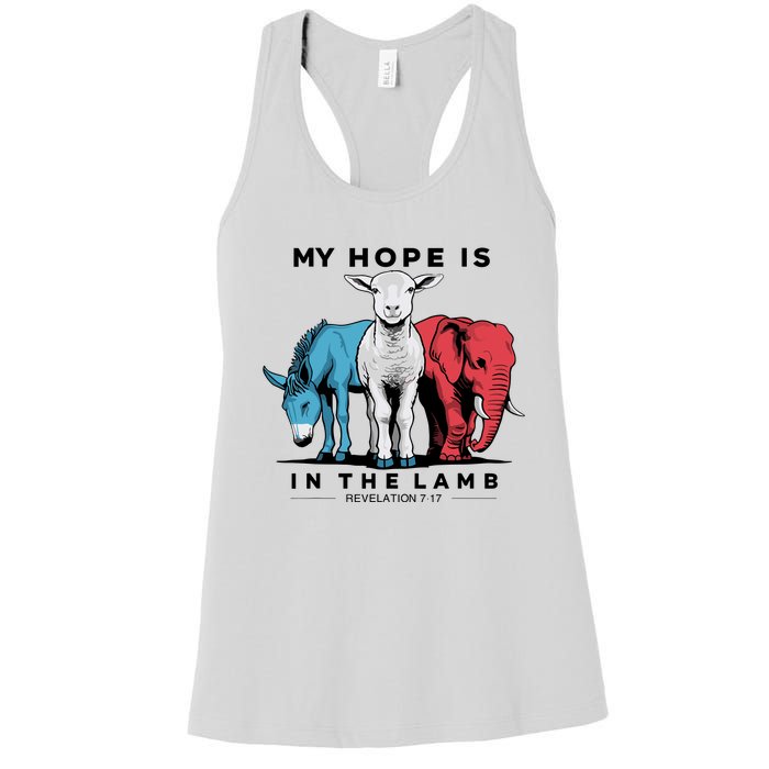 My Hope Is In The Lamb Women's Racerback Tank