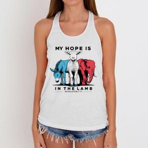 My Hope Is In The Lamb Women's Knotted Racerback Tank