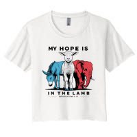 My Hope Is In The Lamb Women's Crop Top Tee