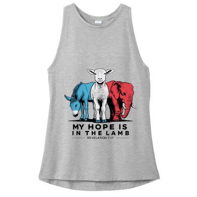 My Hope Is In The Lamb Ladies PosiCharge Tri-Blend Wicking Tank
