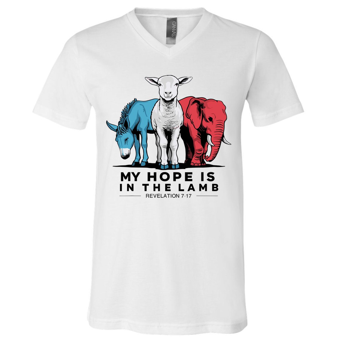 My Hope Is In The Lamb V-Neck T-Shirt
