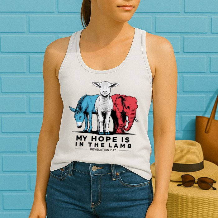 My Hope Is In The Lamb Womens Tank Top
