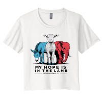 My Hope Is In The Lamb Women's Crop Top Tee