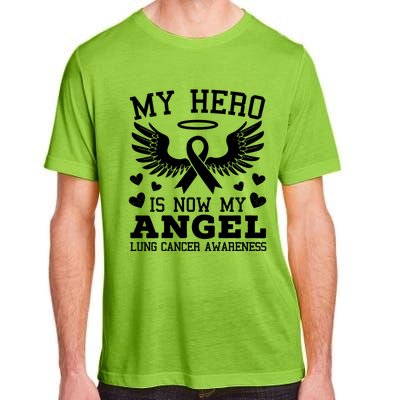 My Hero Is Now My Angel Lung Cancer Awareness Supporter Gift Adult ChromaSoft Performance T-Shirt