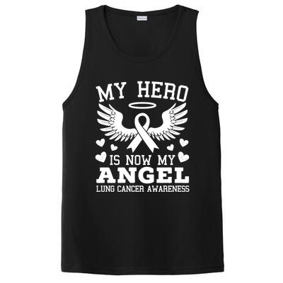 My Hero Is Now My Angel Lung Cancer Awareness Supporter Gift PosiCharge Competitor Tank