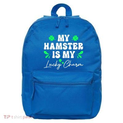 My Hamster Is My Lucky Charm Hamster Lover St Patricks Day Gift 16 in Basic Backpack