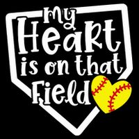 My Heart Is On That Field Softball Mom Cute Funny Backpack