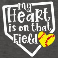 My Heart Is On That Field Softball Mom Cute Funny Vector Backpack
