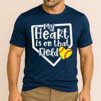 My Heart Is On That Field Softball Mom Cute Funny Performance Shirt