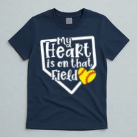 My Heart Is On That Field Softball Mom Cute Funny T-Shirt