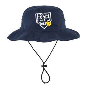 My Heart Is On That Field Softball Mom Cute Funny Legacy Cool Fit Booney Bucket Hat